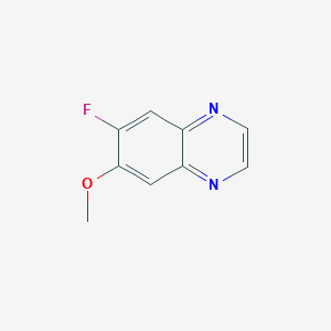 molecular formula C9H7FN2O B11912379 6-Fluoro-7-methoxyquinoxaline 