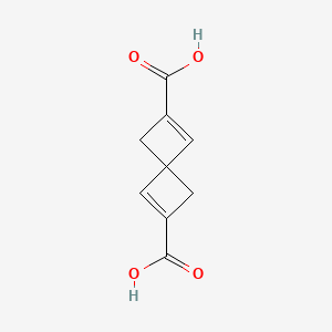 molecular formula C9H8O4 B11912397 Spiro[3.3]hepta-1,5-diene-2,6-dicarboxylic acid 
