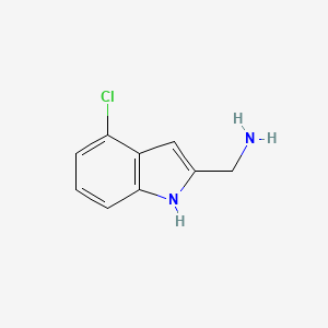 molecular formula C9H9ClN2 B11912430 (4-Chloro-1H-indol-2-yl)methanamine CAS No. 21109-26-2