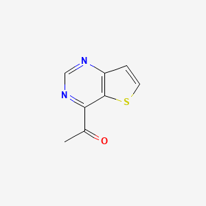 molecular formula C8H6N2OS B11912435 1-(Thieno[3,2-d]pyrimidin-4-yl)ethanone 