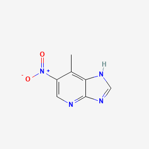 molecular formula C7H6N4O2 B11912455 7-Methyl-6-nitro-3H-imidazo[4,5-b]pyridine 