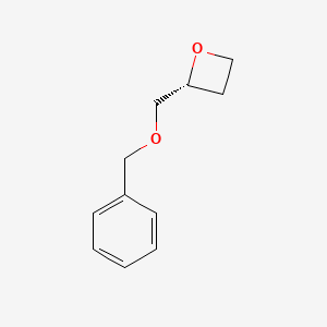 molecular formula C11H14O2 B11912497 (R)-2-((Benzyloxy)methyl)oxetane CAS No. 1240786-75-7