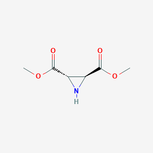 molecular formula C6H9NO4 B119125 dimethyl (2S,3S)-aziridine-2,3-dicarboxylate CAS No. 151526-73-7