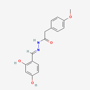 molecular formula C16H16N2O4 B1191251 N'-(2,4-dihydroxybenzylidene)-2-(4-methoxyphenyl)acetohydrazide 