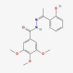 molecular formula C18H20N2O5 B1191252 N'-[1-(2-hydroxyphenyl)ethylidene]-3,4,5-trimethoxybenzohydrazide 