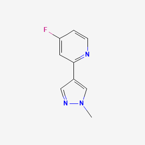 molecular formula C9H8FN3 B11912569 4-Fluoro-2-(1-methyl-1H-pyrazol-4-yl)pyridine 