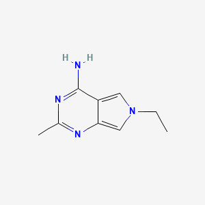 molecular formula C9H12N4 B11912595 6-Ethyl-2-methyl-6H-pyrrolo[3,4-d]pyrimidin-4-amine 