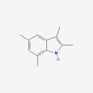 molecular formula C12H15N B11912631 2,3,5,7-Tetramethyl-1H-indole CAS No. 91639-45-1