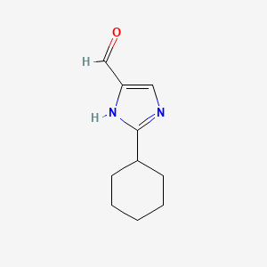 molecular formula C10H14N2O B11912658 2-Cyclohexyl-1H-imidazole-5-carbaldehyde CAS No. 1343197-84-1