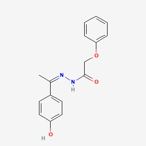molecular formula C16H16N2O3 B1191270 N'-[1-(4-hydroxyphenyl)ethylidene]-2-phenoxyacetohydrazide 
