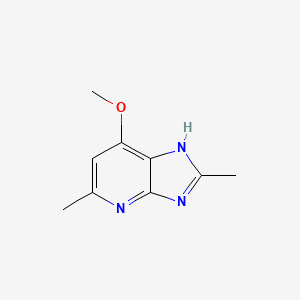 molecular formula C9H11N3O B11912738 7-Methoxy-2,5-dimethyl-1H-imidazo[4,5-b]pyridine 