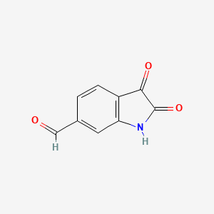 molecular formula C9H5NO3 B11912755 2,3-Dioxoindoline-6-carbaldehyde 