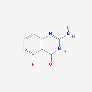 molecular formula C8H6FN3O B11912765 4(1H)-Quinazolinone, 2-amino-5-fluoro- CAS No. 142465-05-2
