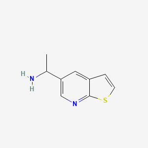 molecular formula C9H10N2S B11912779 1-(Thieno[2,3-b]pyridin-5-yl)ethanamine CAS No. 1378814-14-2