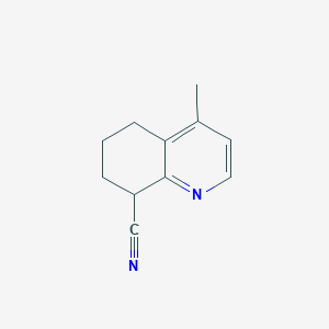 molecular formula C11H12N2 B11912803 4-Methyl-5,6,7,8-tetrahydroquinoline-8-carbonitrile CAS No. 83246-80-4