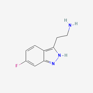 molecular formula C9H10FN3 B11912830 2-(6-Fluoro-1H-indazol-3-yl)ethanamine 