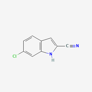 molecular formula C9H5ClN2 B11912831 6-Chloro-1H-indole-2-carbonitrile 