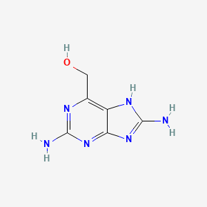 molecular formula C6H8N6O B11912854 (2,8-Diamino-3H-purin-6-yl)methanol 