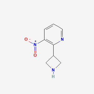 molecular formula C8H9N3O2 B11912883 2-(Azetidin-3-yl)-3-nitropyridine 