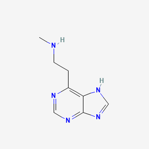 molecular formula C8H11N5 B11912927 N-methyl-2-(7H-purin-6-yl)ethanamine 