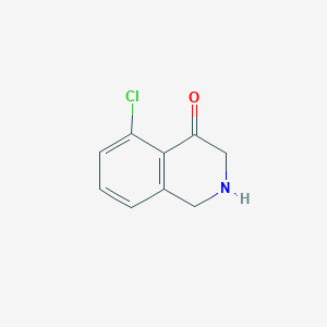 molecular formula C9H8ClNO B11912935 5-Chloro-2,3-dihydroisoquinolin-4(1H)-one CAS No. 89097-92-7