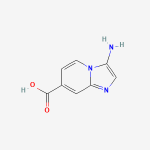 molecular formula C8H7N3O2 B11912963 3-Aminoimidazo[1,2-a]pyridine-7-carboxylic acid 