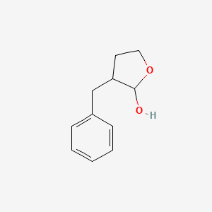 molecular formula C11H14O2 B11912964 3-Benzyltetrahydrofuran-2-ol 