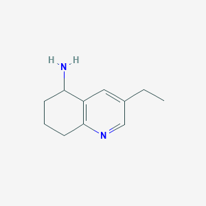 molecular formula C11H16N2 B11912969 3-Ethyl-5,6,7,8-tetrahydroquinolin-5-amine 