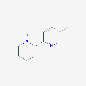 molecular formula C11H16N2 B11913041 5-Methyl-2-(piperidin-2-yl)pyridine CAS No. 22070-08-2