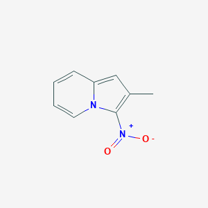 molecular formula C9H8N2O2 B11913118 2-Methyl-3-nitroindolizine CAS No. 39203-44-6