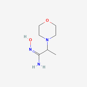 molecular formula C7H15N3O2 B11913135 N'-hydroxy-2-morpholin-4-ylpropanimidamide 
