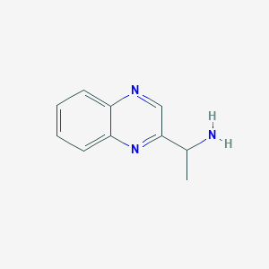 molecular formula C10H11N3 B11913174 1-(Quinoxalin-2-yl)ethanamine 
