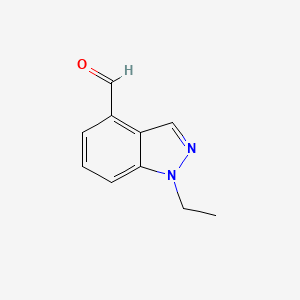 molecular formula C10H10N2O B11913219 1-Ethyl-1H-indazole-4-carbaldehyde 