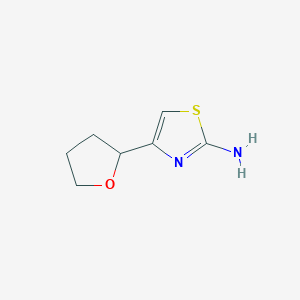 molecular formula C7H10N2OS B11913273 4-(Tetrahydrofuran-2-yl)thiazol-2-amine CAS No. 1378826-29-9