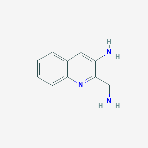 molecular formula C10H11N3 B11913319 2-(Aminomethyl)quinolin-3-amine 