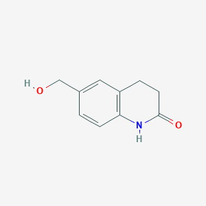 molecular formula C10H11NO2 B11913360 6-(Hydroxymethyl)-3,4-dihydroquinolin-2(1H)-one 