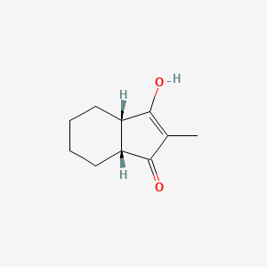 molecular formula C10H14O2 B11913378 Cis-3-hydroxy-2-methyl-3a,4,5,6,7,7a-hexahydro-1H-inden-1-one 