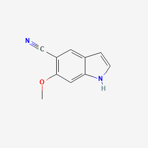 molecular formula C10H8N2O B11913416 6-Methoxy-1H-indole-5-carbonitrile 