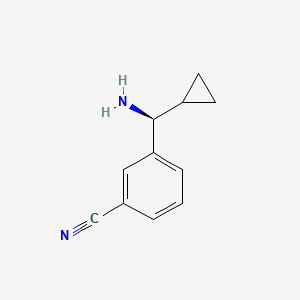 molecular formula C11H12N2 B11913446 (S)-3-(Amino(cyclopropyl)methyl)benzonitrile 