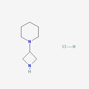 molecular formula C8H17ClN2 B11913458 1-(Azetidin-3-yl)piperidine hydrochloride CAS No. 223381-72-4