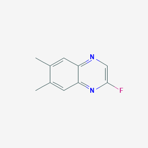 molecular formula C10H9FN2 B11913470 2-Fluoro-6,7-dimethylquinoxaline 