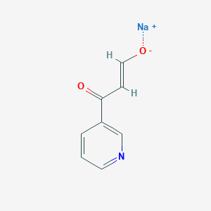 molecular formula C8H6NNaO2 B11913482 sodium;(E)-3-oxo-3-pyridin-3-ylprop-1-en-1-olate CAS No. 41403-76-3