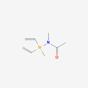molecular formula C8H15NOSi B11913492 N-[Diethenyl(methyl)silyl]-N-methylacetamide CAS No. 183787-09-9