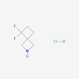 molecular formula C6H10ClF2N B11913507 5,5-Difluoro-2-azaspiro[3.3]heptane hydrochloride 