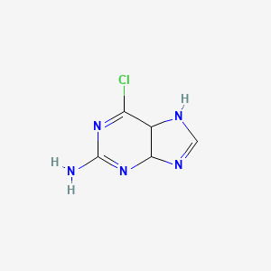 molecular formula C5H6ClN5 B11913518 6-chloro-5,7-dihydro-4H-purin-2-amine 