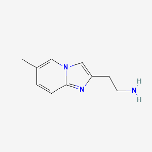 molecular formula C10H13N3 B11913591 2-{6-Methylimidazo[1,2-a]pyridin-2-yl}ethan-1-amine CAS No. 933707-72-3