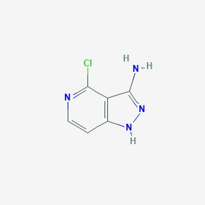 molecular formula C6H5ClN4 B11913606 4-Chloro-1H-pyrazolo[4,3-c]pyridin-3-amine 