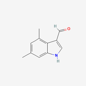 molecular formula C11H11NO B11913610 4,6-dimethyl-1H-indole-3-carbaldehyde 