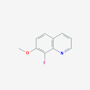 molecular formula C10H8FNO B11913681 8-Fluoro-7-methoxyquinoline 