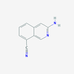 molecular formula C10H7N3 B11913687 3-Aminoisoquinoline-8-carbonitrile CAS No. 1337880-34-8